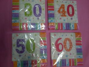 Serviettes - Printed serviettes-assorted ages